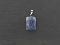 Sodalite Pendentif, pierre semi-précieuse, Couleur: bleue, Taille: ±20x15mm, Quantité : 1 pièce.